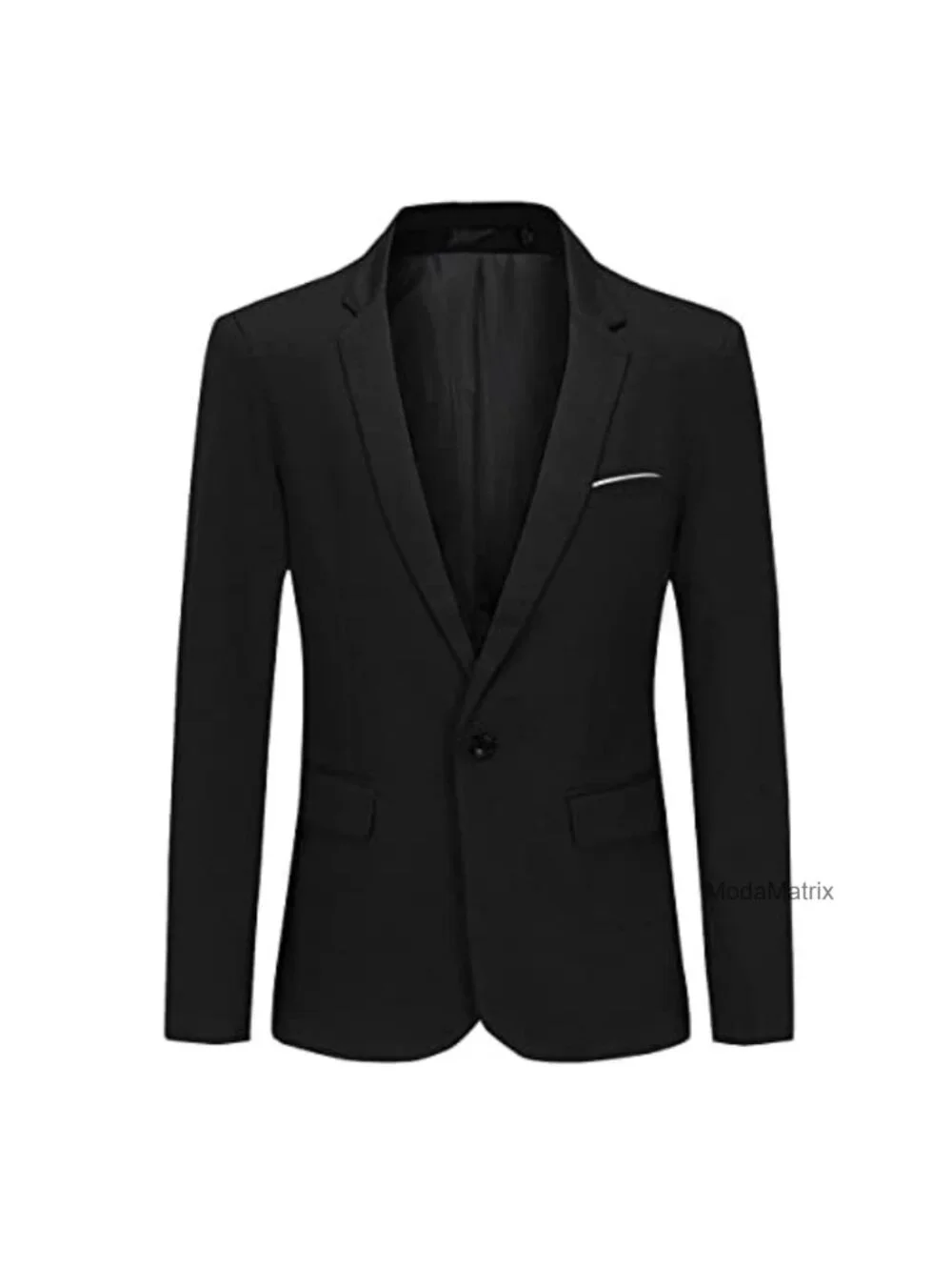 Slim Fit One Button Sport Coat Blazer with Notch Lapel